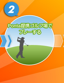 Ponta提携ゴルフ場で プレーする