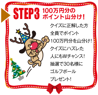 STEP3 ポイント100万円を山分け！
