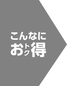 こんなにおトク