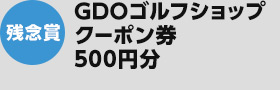 残念賞：GDOゴルフショップクーポン券500円分