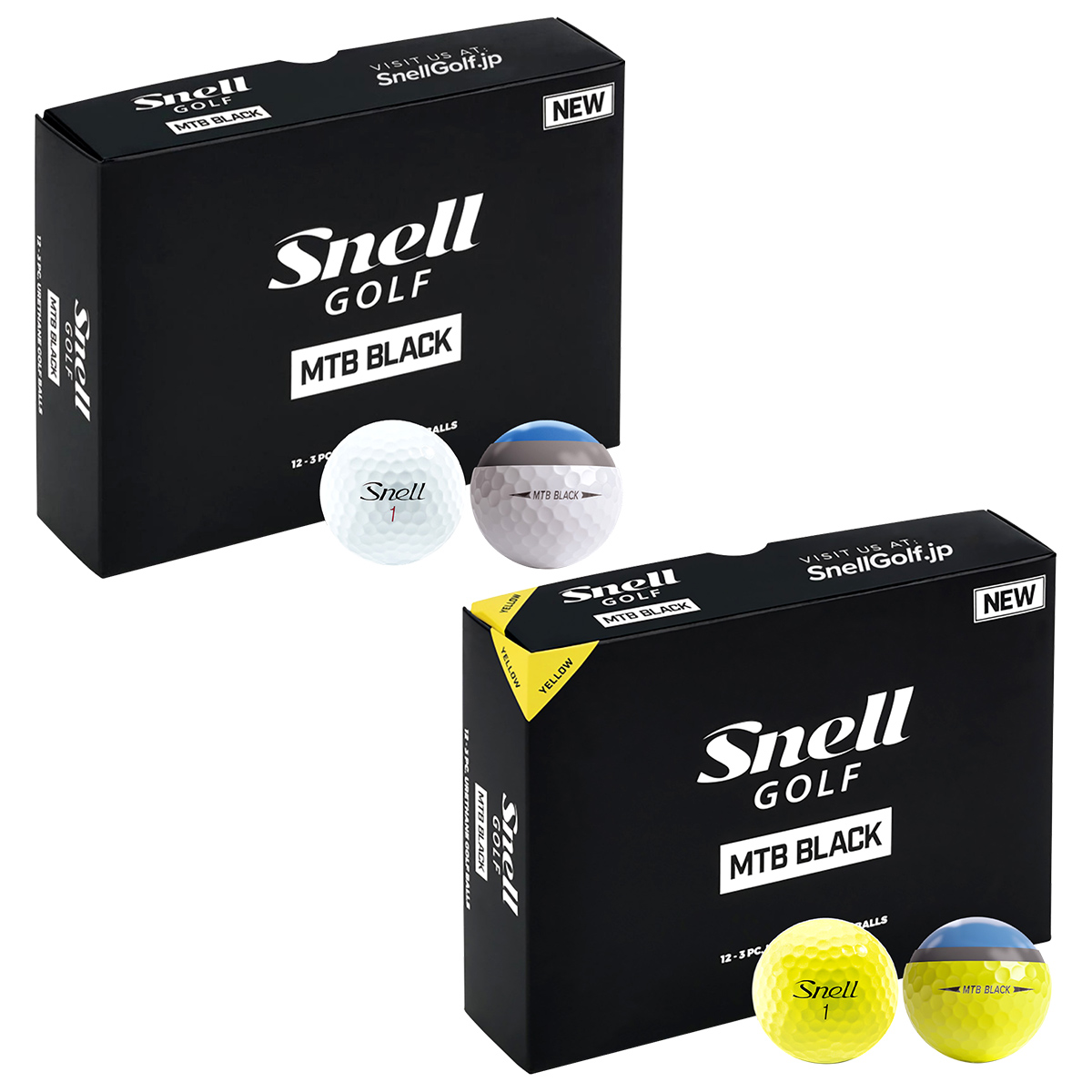 ３ピースボール材質【送料無料】2019 SNELL MTB BLACKボール 2ダース 正規品 白