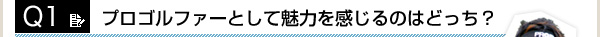 プロゴルファーとして魅力を感じるのはどっち?