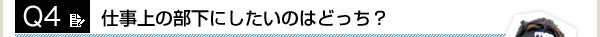 仕事上の部下にしたいのはどっち?