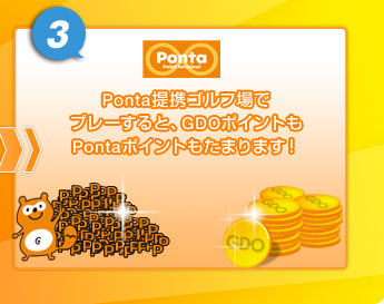 Ponta提携ゴルフ場でプレーすると、GDOポイントもPontaポイントもたまります！