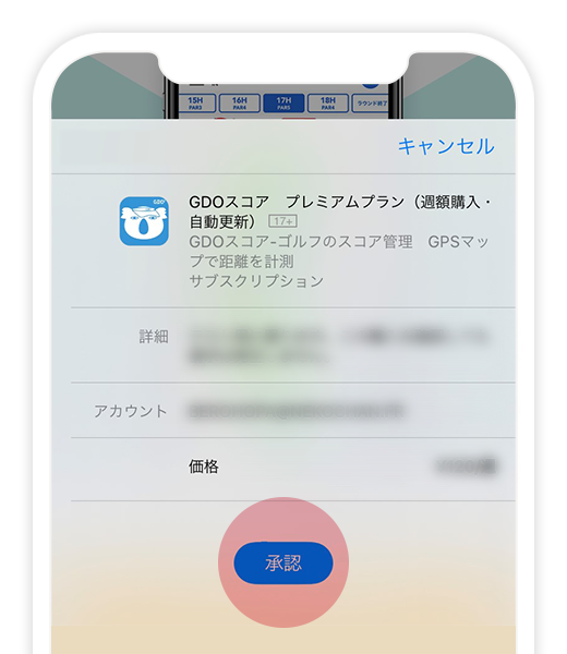 4.Apple ID/Googleアカウントの決済画面から購入スタート