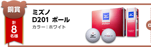 【銅賞】計8名　ミズノ D201 ボール