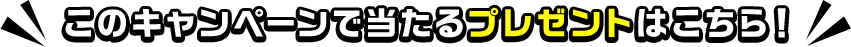 このキャンペーンで当たるプレゼントはこちら！