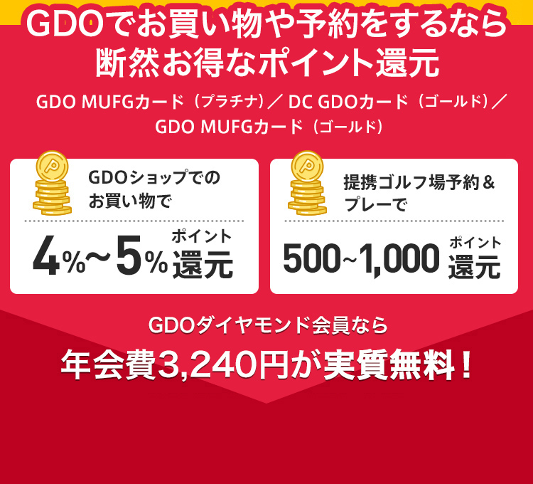 GDOカード新規ご入会＆WEB登録キャンペーン | GDO | ゴルフ