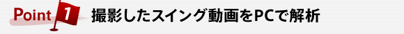 Point1 撮影したスイング動画をPCで解析