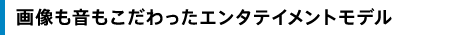 画像も音もこだわったエンタテイメントモデル