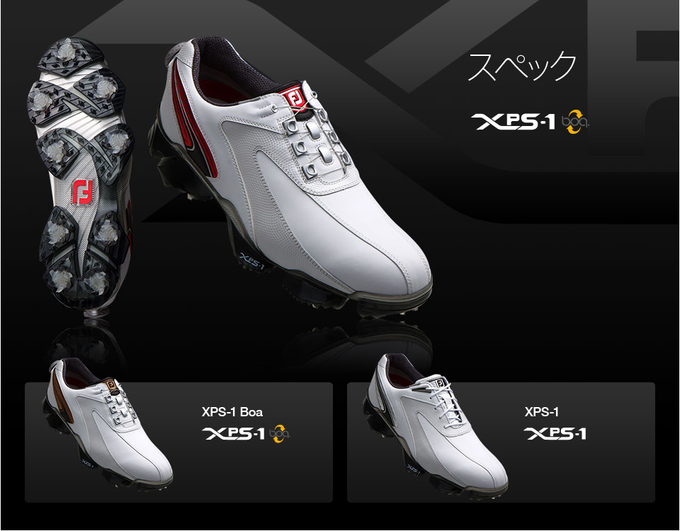 FootJoy XPS-1 ゴルフシューズ ホワイト/レッド フットジョイ／XPS-1／XPS-1 Boa ゴルフシューズ（2014）の