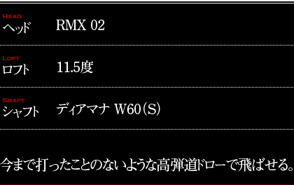 今まで打ったことのないような高弾道ドローで飛ばせる。