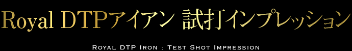 Royal DTPアイアン 試打インプレッション