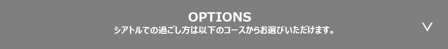 options シアトルでの過ごし方は以下のコースからお選びいただけます。