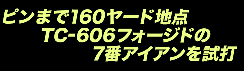 ピンまで160ヤード地点 TC-606フォージドの7番アイアンを試打