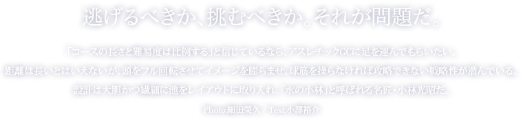 逃げるべきか、挑むべきか。それが問題だ。