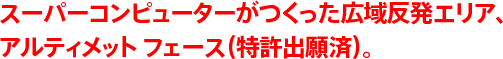 スーパーコンピューターがつくった広域反発エリア、アルティメット フェース（特許出願済）