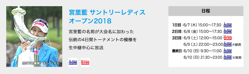 宮里藍 サントリーレディスオープン2018