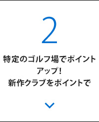 特定のゴルフ場でポイントアップ！ 
新作クラブをポイントで