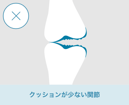✖️ クッションが少ない関節