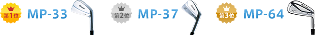 1位：MP-33 2位：MP-37 3位：MP-64