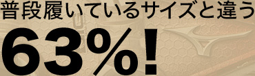 普段履いているサイズと違う
63％！