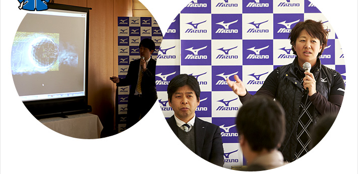 ミズノさんの新しいゴルフボール「JPX DE」の発表会に行ってきましたよ～。今回の「JPX DEボール」の何が凄いかっていうと、世界最多ディンプル！その数なんと512個！ボールの表面をよく見ると、普通の大きさのディンプルの周りに小さなディンプルがプチプチと…。これがプチディンプルと呼ばれるもので、このプチディンプルが世界最多ディンプルの秘密なんですな。しかし、こんな小さなディンプルが何かの役に立つのでしょうか？