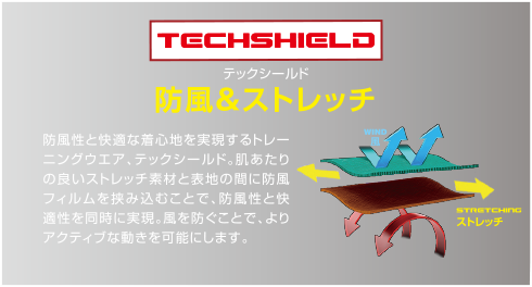 TECHSHIELD 防風＆ストレッチ