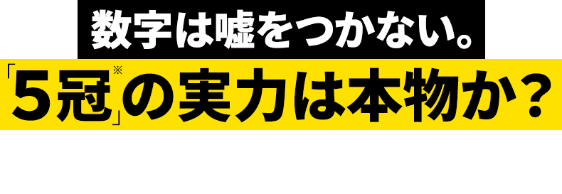 数字は嘘をつかない。「5冠」の実力は本物か？～実践ラウンドで徹底チェック～