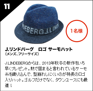 J.リンドバーグ　ロゴサーモハット メンズ