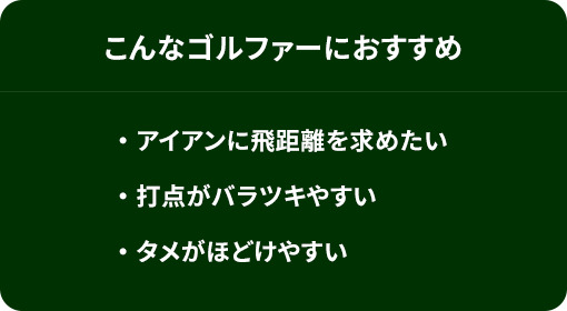 こんなゴルファーにおすすめ