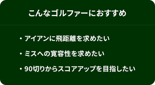 こんなゴルファーにおすすめ