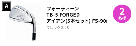 A：フォーティーン　TB-5 FORGED アイアン(5本セット) FS-90i　×　2名様